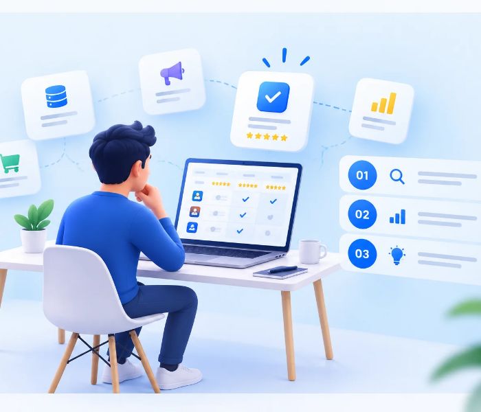 Panel de herramientas digitales para analizar y comparar soluciones empresariales